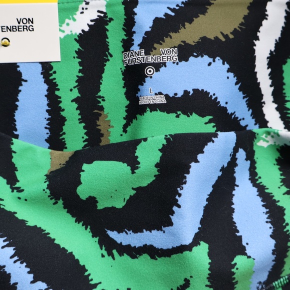 Diane Von Furstenberg for Target DVF Disco Zebra Print Bike Shorts Womens L - Picture 5 of 5